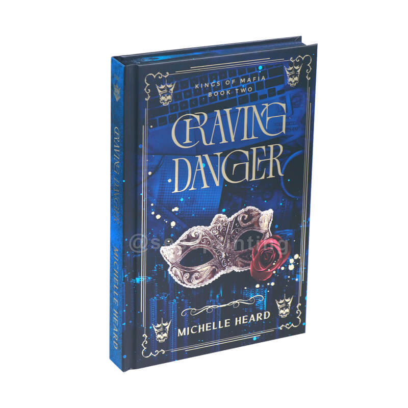 Foil Stamped Hardcover Books with Colour Endpages, Custom Sprayed Edges