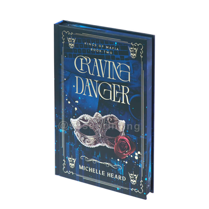 Foil Stamped Hardcover Books with Colour Endpages, Custom Sprayed Edges