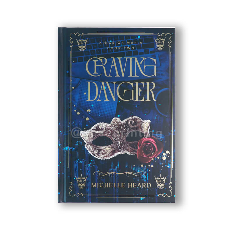 Foil Stamped Hardcover Books with Colour Endpages, Custom Sprayed Edges