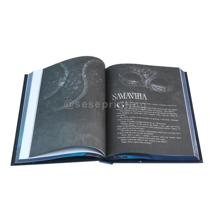 Foil Stamped Hardcover Books with Colour Endpages, Custom Sprayed Edges