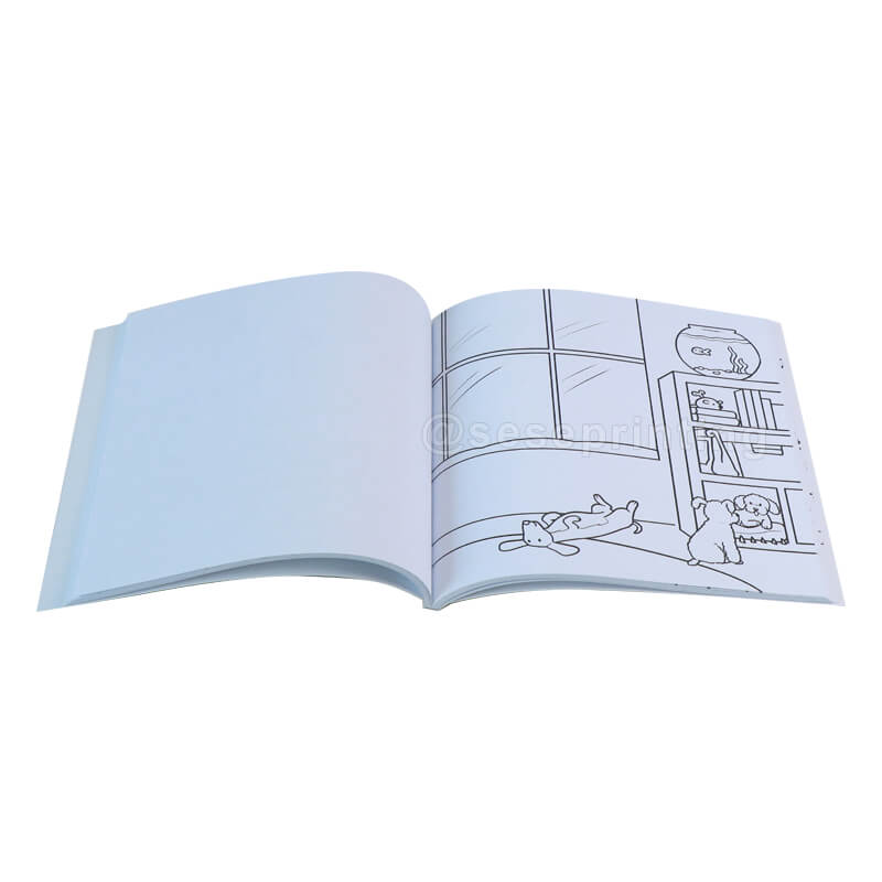 Customized Soft Cover Drawing Book Printing Paperback Activity Coloring Book for Children