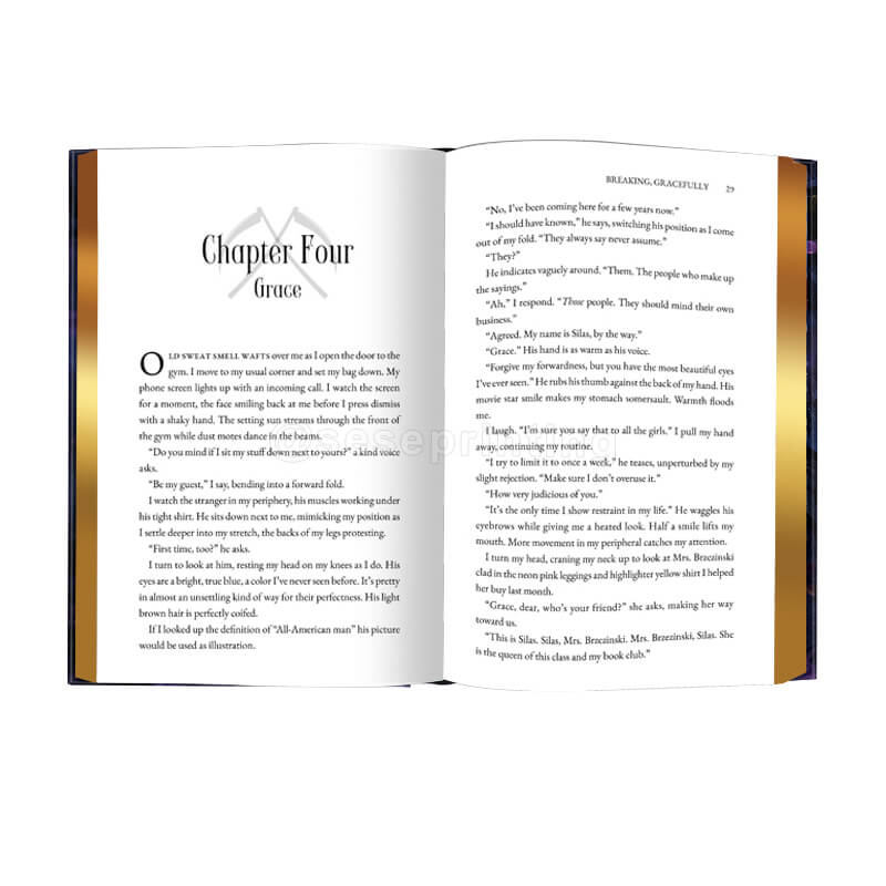 Hardcover Book with Foil Stamp on the Front Cover, As Well as Gold Foiled Sprayed Edges