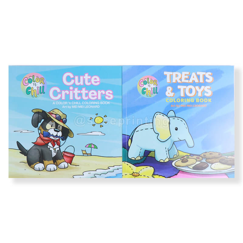 Children Coloring Books Printing Custom Paperback Kids Cartoon Drawing Book Printing