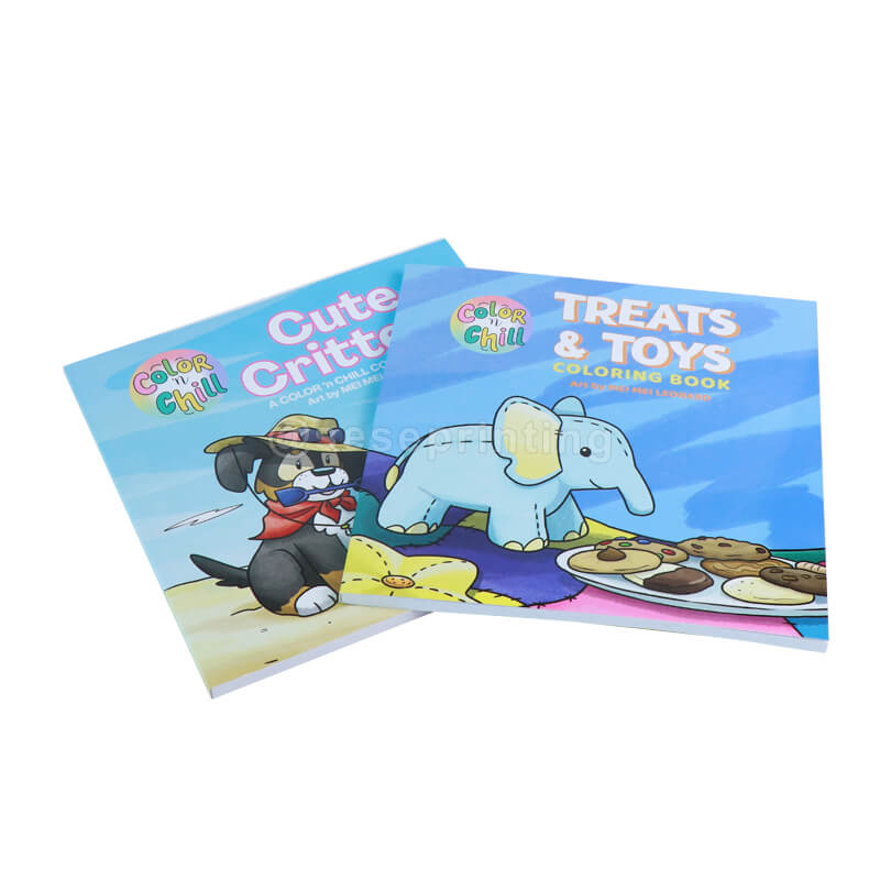 Children Coloring Books Printing Custom Paperback Kids Cartoon Drawing Book Printing