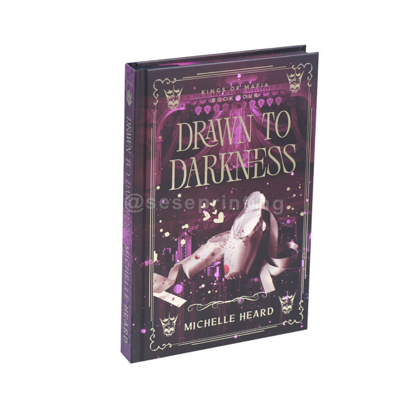 Hardcover Book with Foiling Stamping on Cover, Stenciled Edges, Printed Endpapers