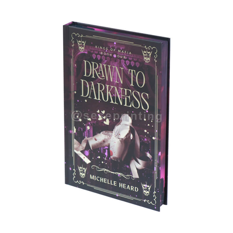 Fiction Printed Case Laminate with Foil Stamping, Patterned Sprayed Edges, Coloured Endpapers