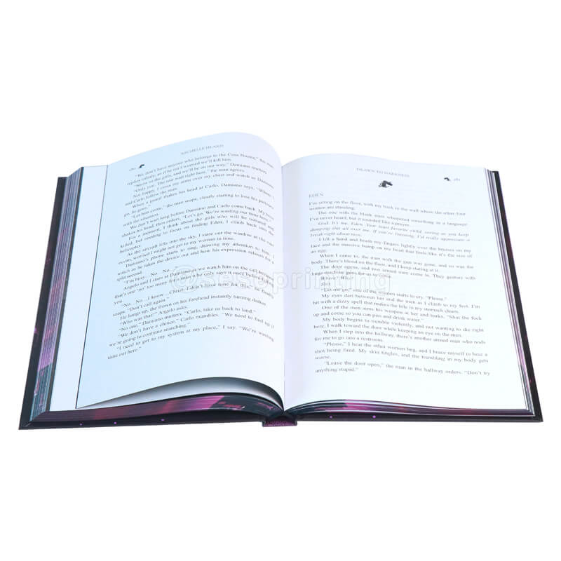 Fiction Printed Case Laminate with Foil Stamping, Patterned Sprayed Edges, Coloured Endpapers