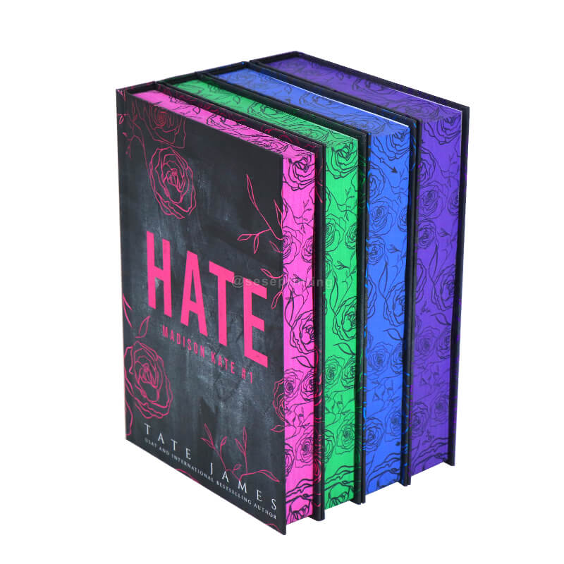 A Series of 4 Books with Foil Stamping on Hardcover, and Sprayed Edges