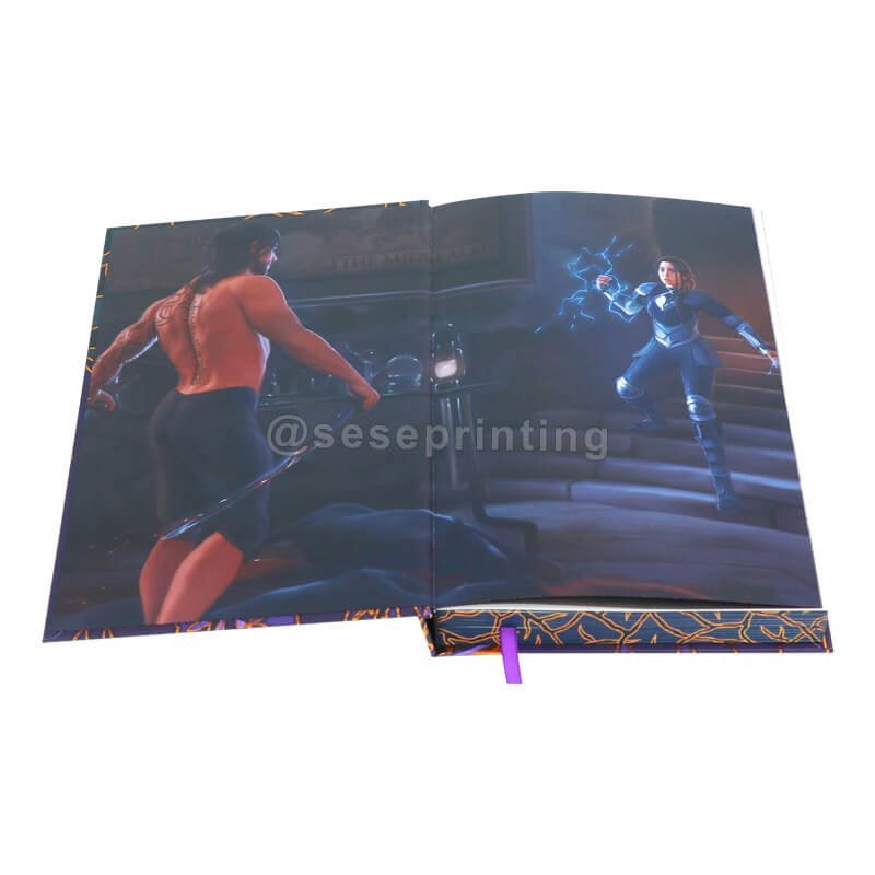 High-Quality Printing Special Edition Hardcover Book with Sprayed Edges, Foil Embossing, Ribbon Bookmark