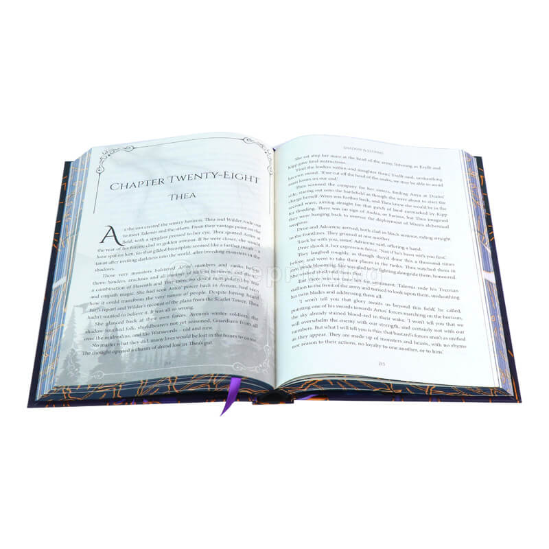 High-Quality Printing Special Edition Hardcover Book with Sprayed Edges, Foil Embossing, Ribbon Bookmark