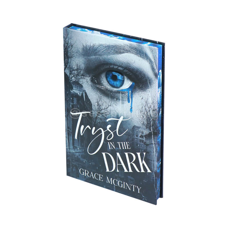 6x9 Hardcover Horror Thriller Book with Sprayed Edges, Interior Artwork, and Foiling on the Cover