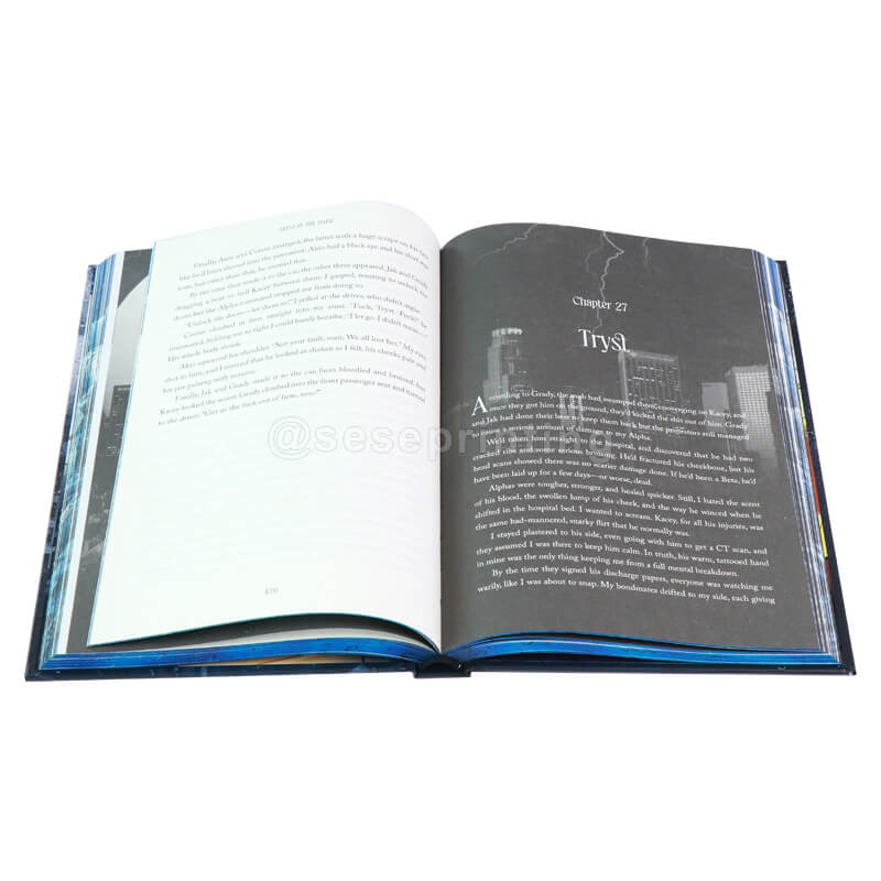 6x9 Hardcover Horror Thriller Book with Sprayed Edges, Interior Artwork, and Foiling on the Cover