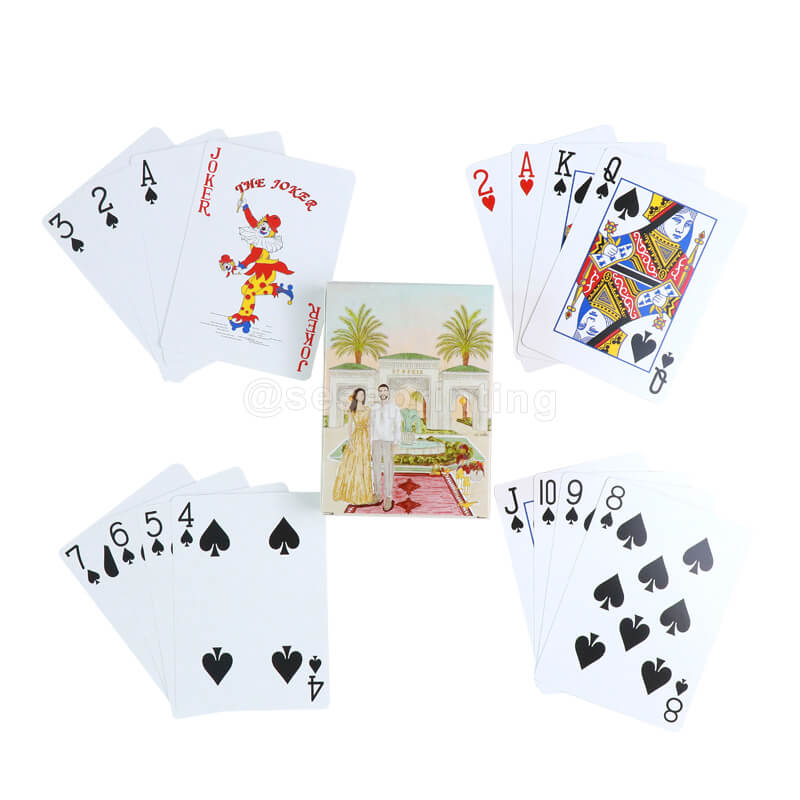 Created Playing Cards Customizable Card Decks with Rigid Wrapped Cardboard Box