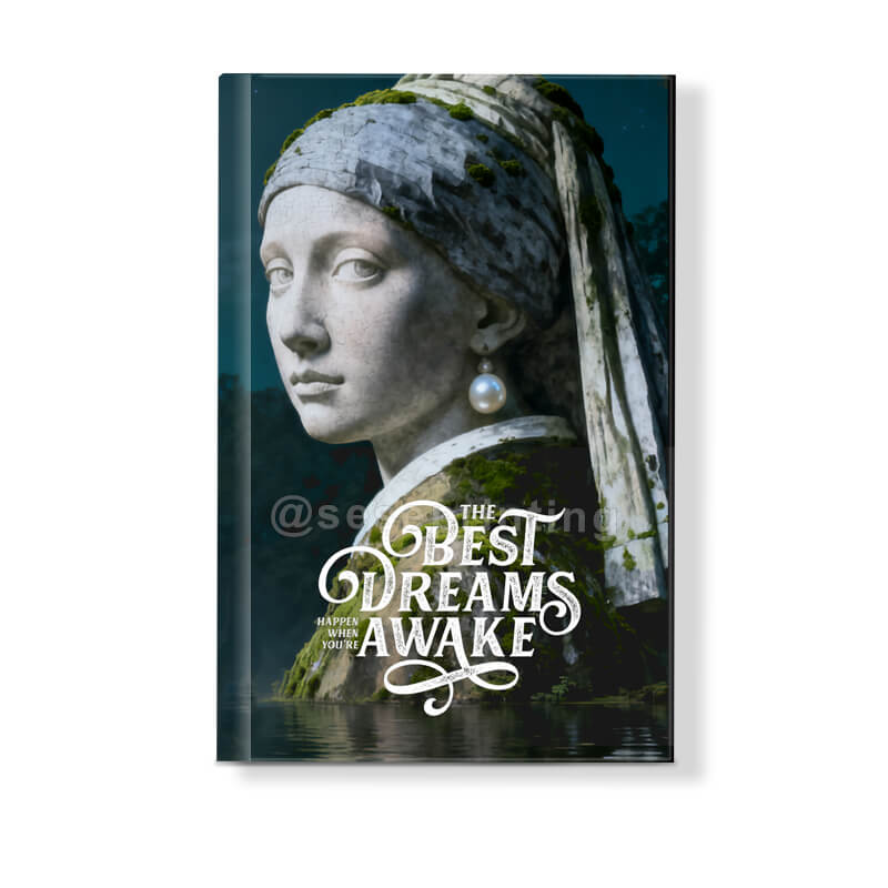 Book Sprayed Edge with a Printed Design in Color and a Black and White Option