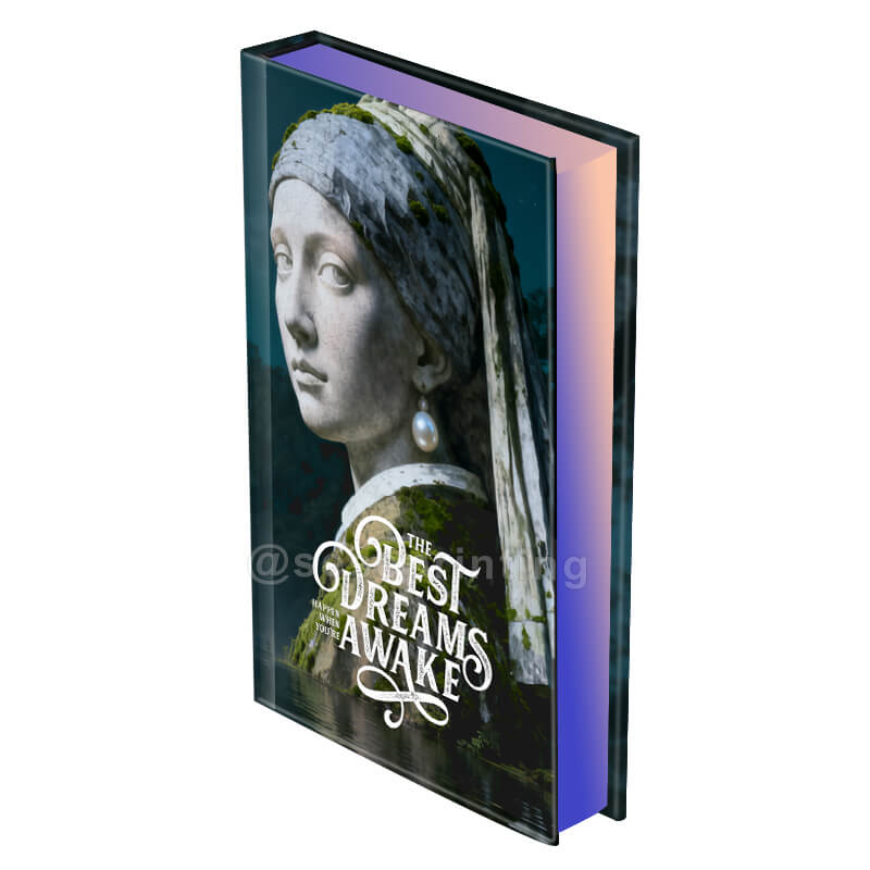 Book Sprayed Edge with a Printed Design in Color and a Black and White Option