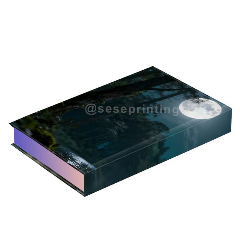 Book Sprayed Edge with a Printed Design in Color and a Black and White Option