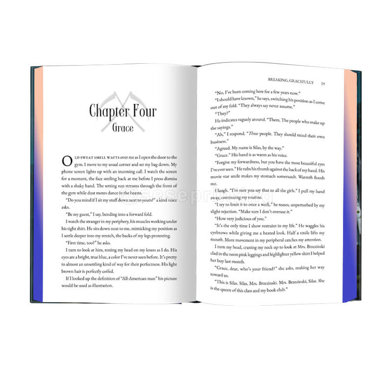 Book Sprayed Edge with a Printed Design in Color and a Black and White Option