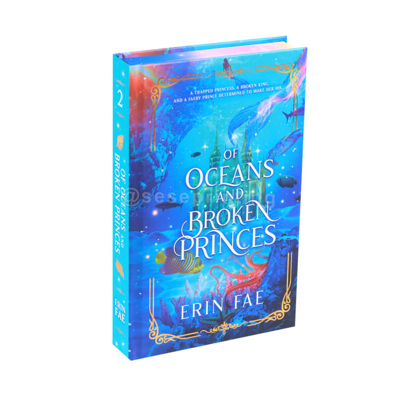 Book for Printing Hardcover Square Spine with Foil Stamping and Patterned Edges