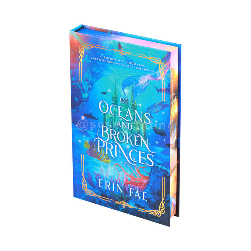 Book for Printing Hardcover Square Spine with Foil Stamping and Patterned Edges