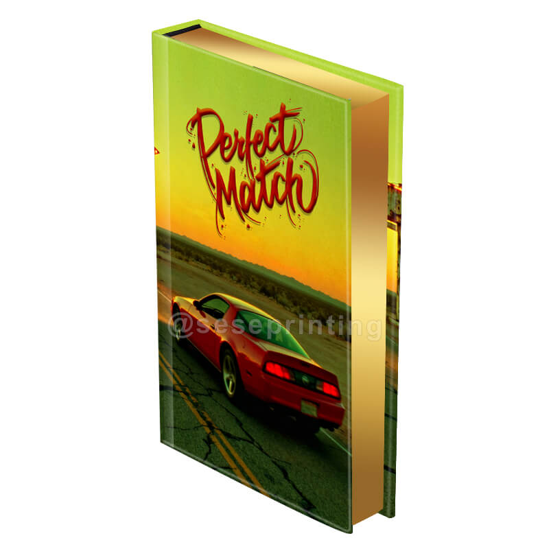 Hardcover Book Printed Case Laminate with Foil Cover, and Metallic Gold Edges