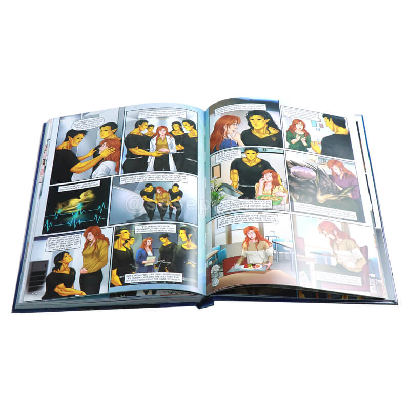 Custom Book Printing Service Hardcover Full Color Children Comic Book