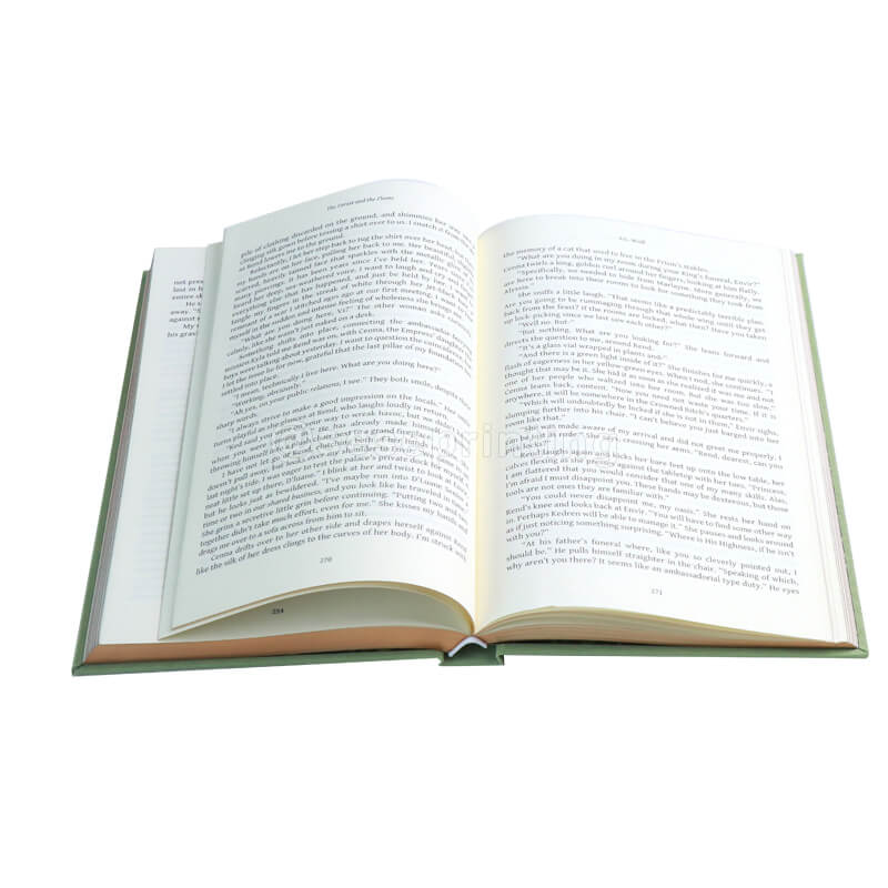 Cloth Bound Hardcover with Foil Stamped Cover, Custom Endpaper, And Sprayed Edges