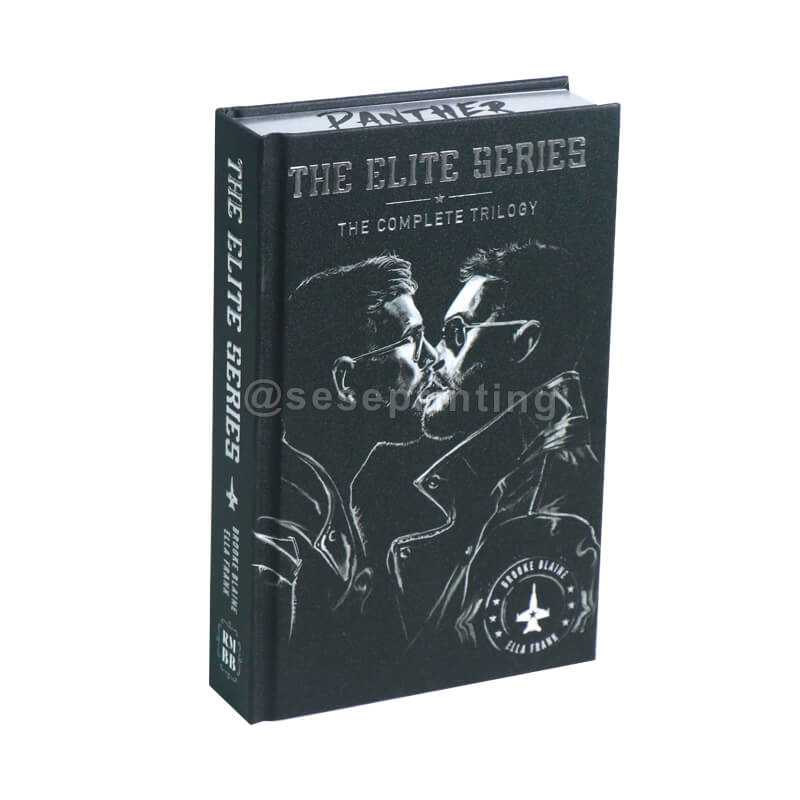 Hardcovers Printed Sparkle Lamination, Foil Embossing, Silver Metallic Edges with Silk Print Patterns