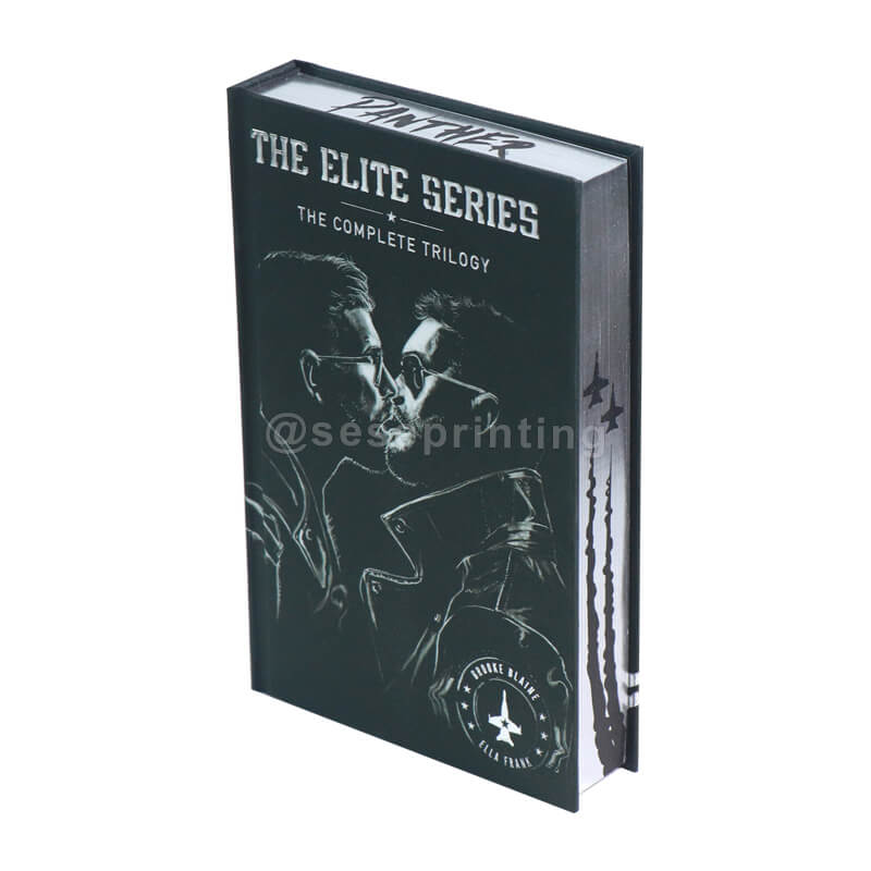 Hardcovers Printed Sparkle Lamination, Foil Embossing, Silver Metallic Edges with Silk Print Patterns