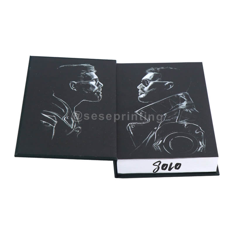 Hardcovers Printed Sparkle Lamination, Foil Embossing, Silver Metallic Edges with Silk Print Patterns