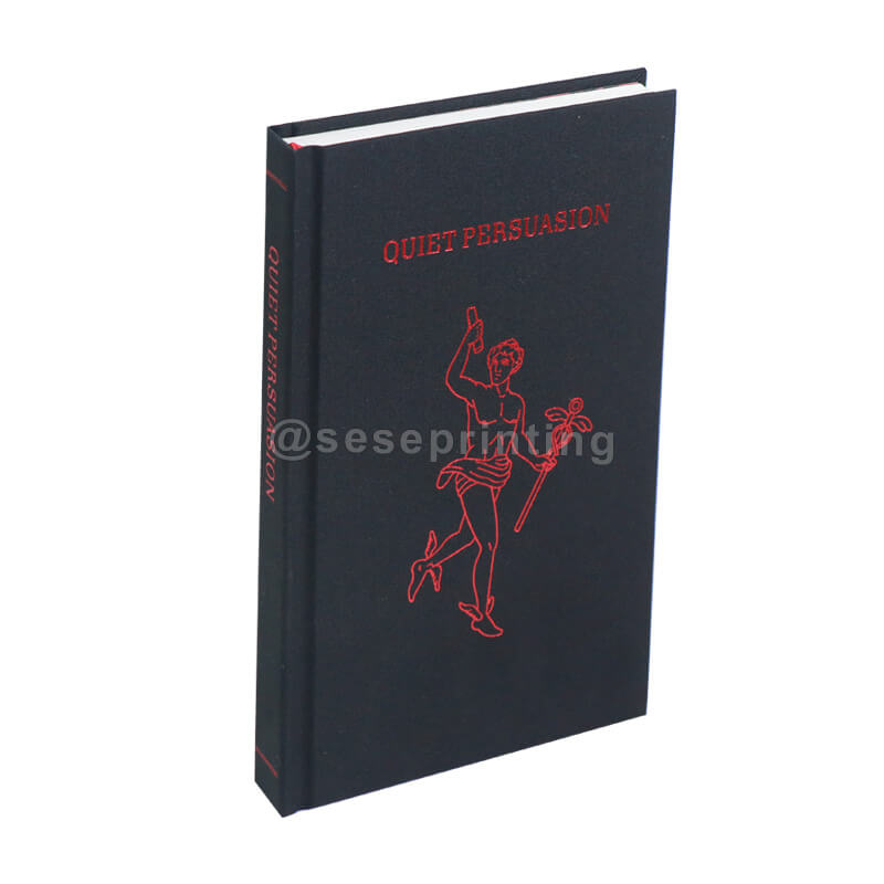Cloth Hardcover Book with Foil Stamping on Front Cover and Spine, Decorative Endpapers, Bookmark Ribbon