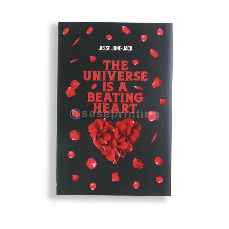 Black and White Inner Pages Hardback Book Printing Embossed Cover with Spot UV Title