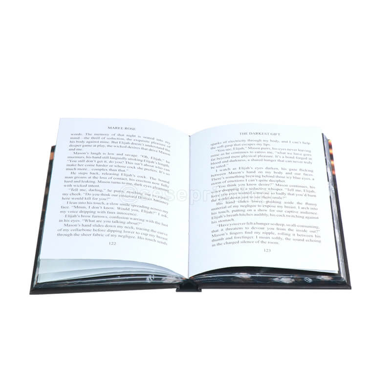 Specialty Book with Black Head and Tail Bands, Dark Endpapers, Foil Covers and Stenciled Edges