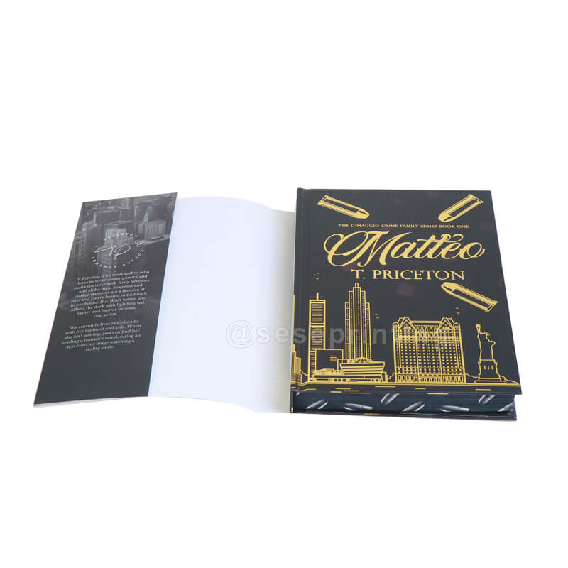 Hardcover with a Dust Jacket, Gold Foil Stamping Covers and a Custom Sprayed-On Edge for 6*9 Book