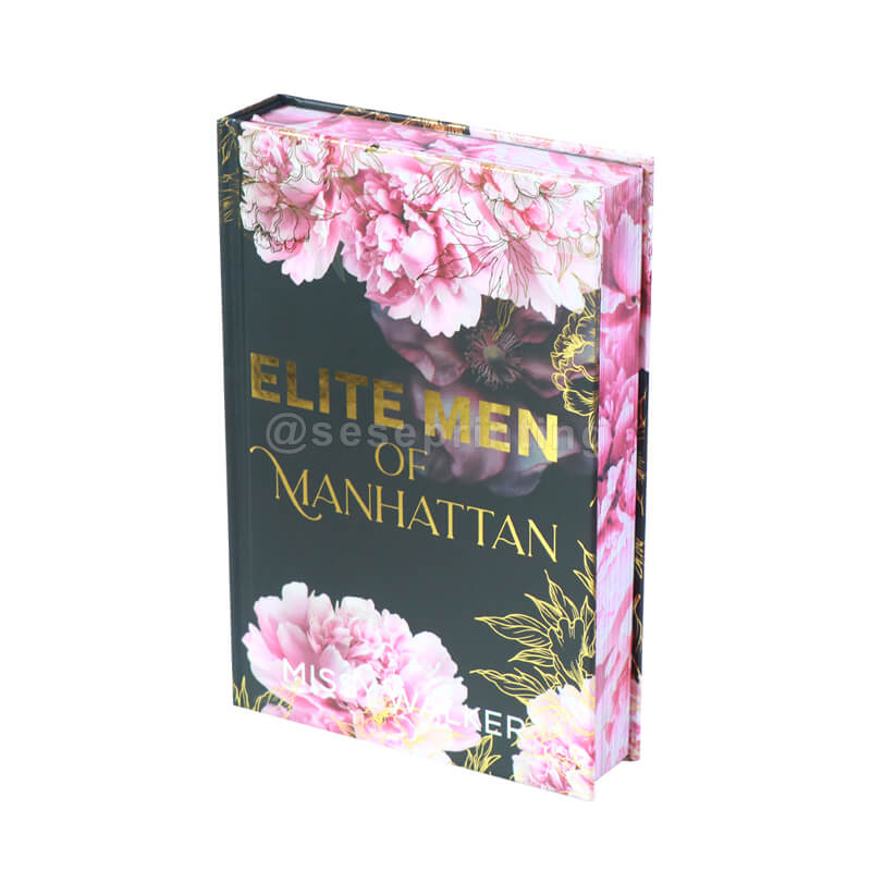 Hardcover Book with Foil Stamped Cover, Custom Color Endpapers, Sprayed Edges, and Shipping Boxes