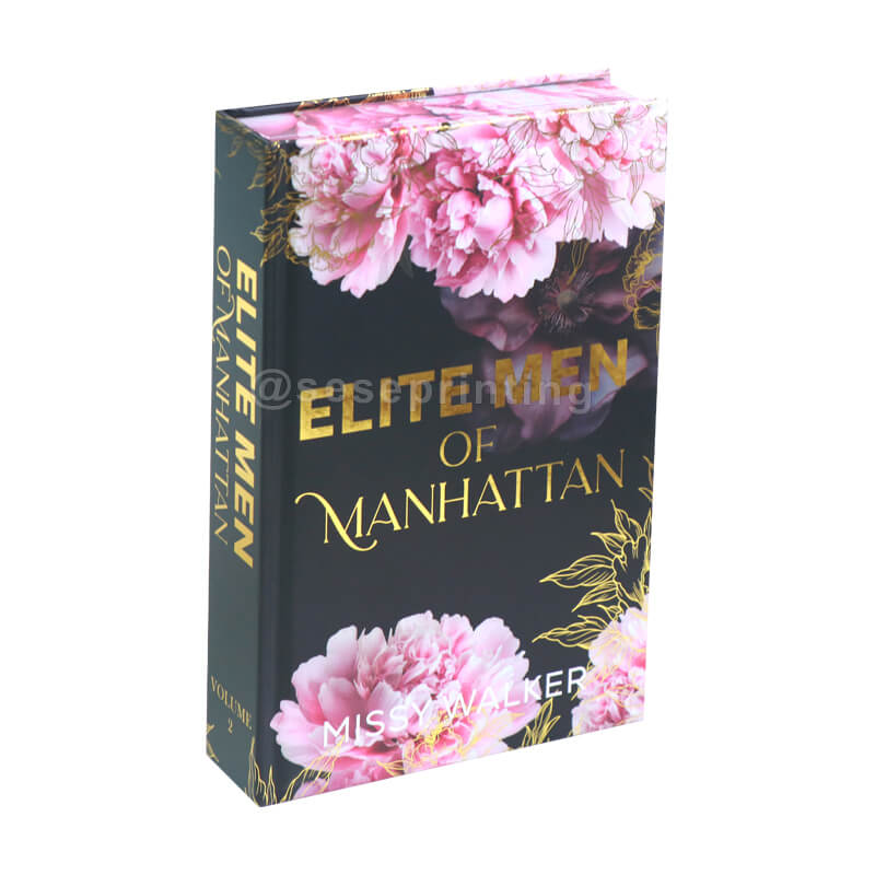 Hardcover Book with Foil Stamped Cover, Custom Color Endpapers, Sprayed Edges, and Shipping Boxes