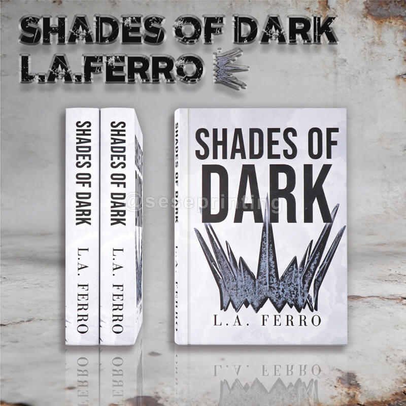 Hardback Dark Fantasy Book with Spot UV Cover, Ribbon Bookmark and Sprayed Edges