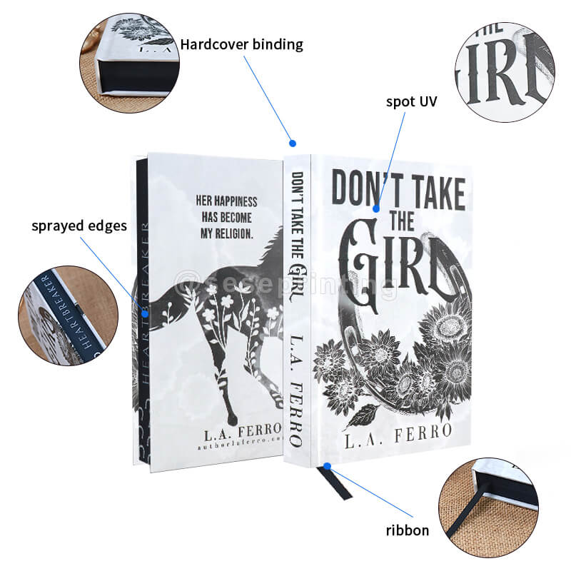 Special Editions of Hardback with Black Sprayed Edges, Spot UV and Ribbon Bookmark