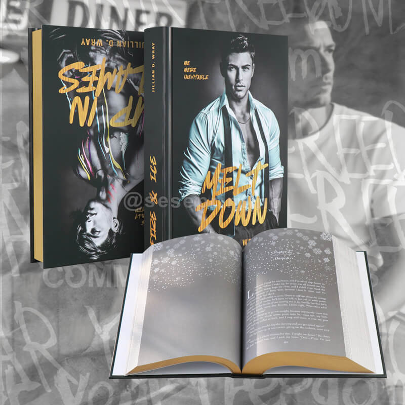 Hardcover Special Edition Books Printed Case Cover with Foiling, Custom Sprayed Edges