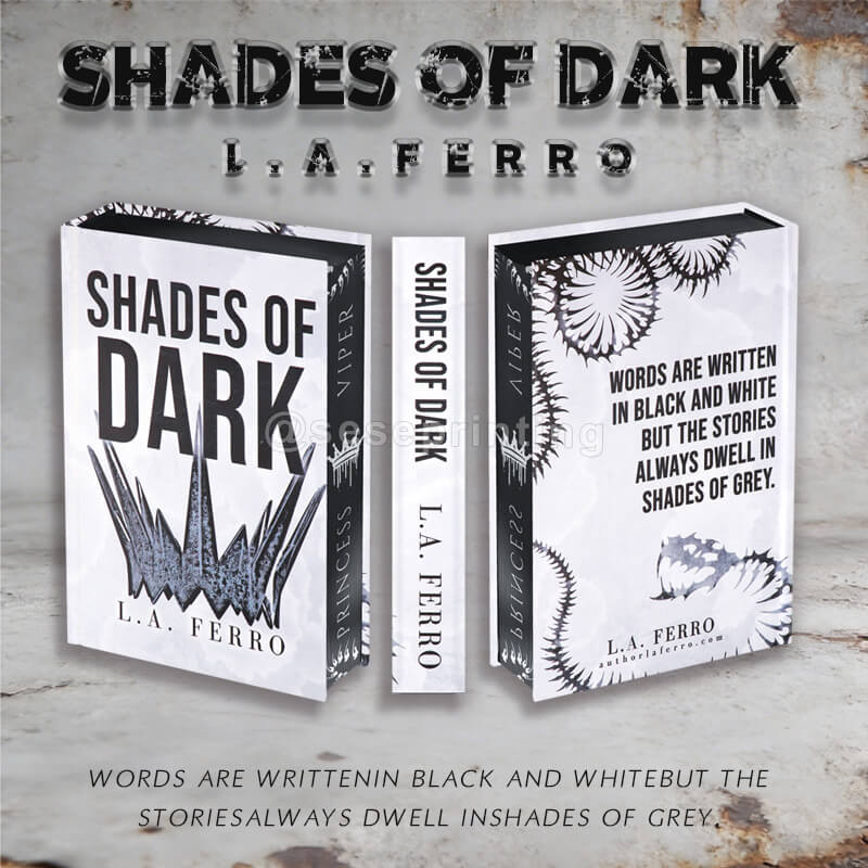 Hardback Dark Fantasy Book with Spot UV Cover, Ribbon Bookmark and Sprayed Edges