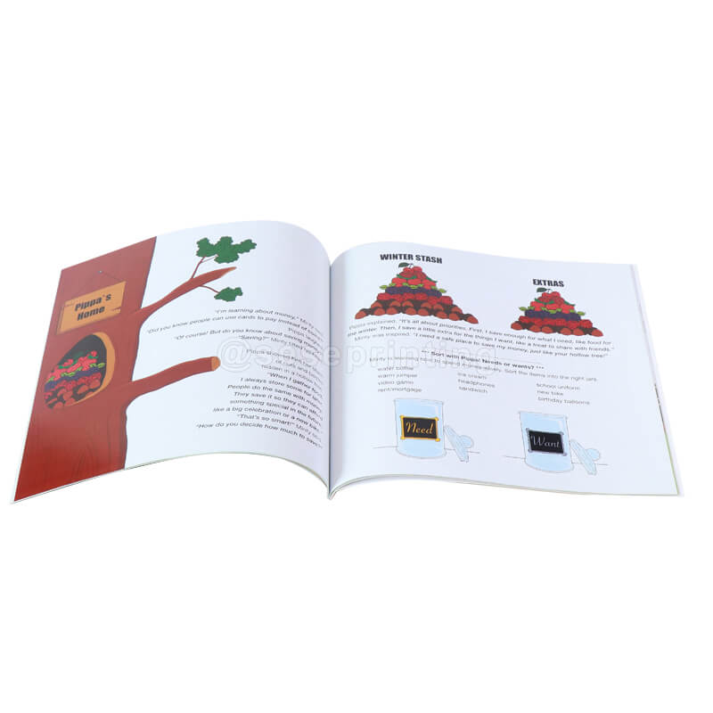 Full Color (4/4 Colors) Double-Sided Printed Paperback Childrens Book with 157gsm Coated Paper
