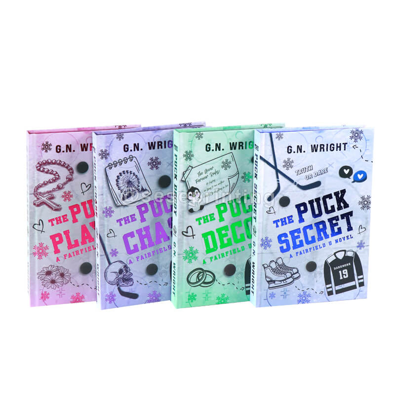 Four Book Series Print Special Edition Hardcovers with Foiling, Metallic Sprayed Edges