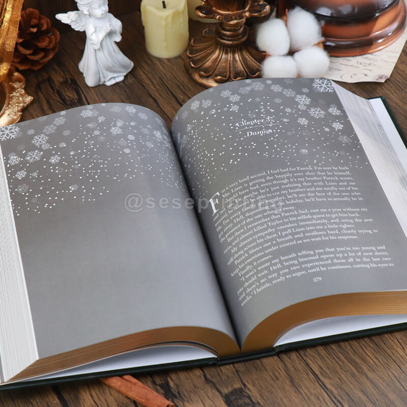 Hardback Books with Foiling on the Cover Printed and Gold Sprayed Edges