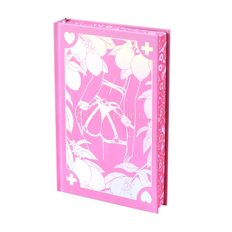 Hardcover with Holographic Foiling Cover, Sprayed Patterned Edges, and Coloured Endpaper Illustrations
