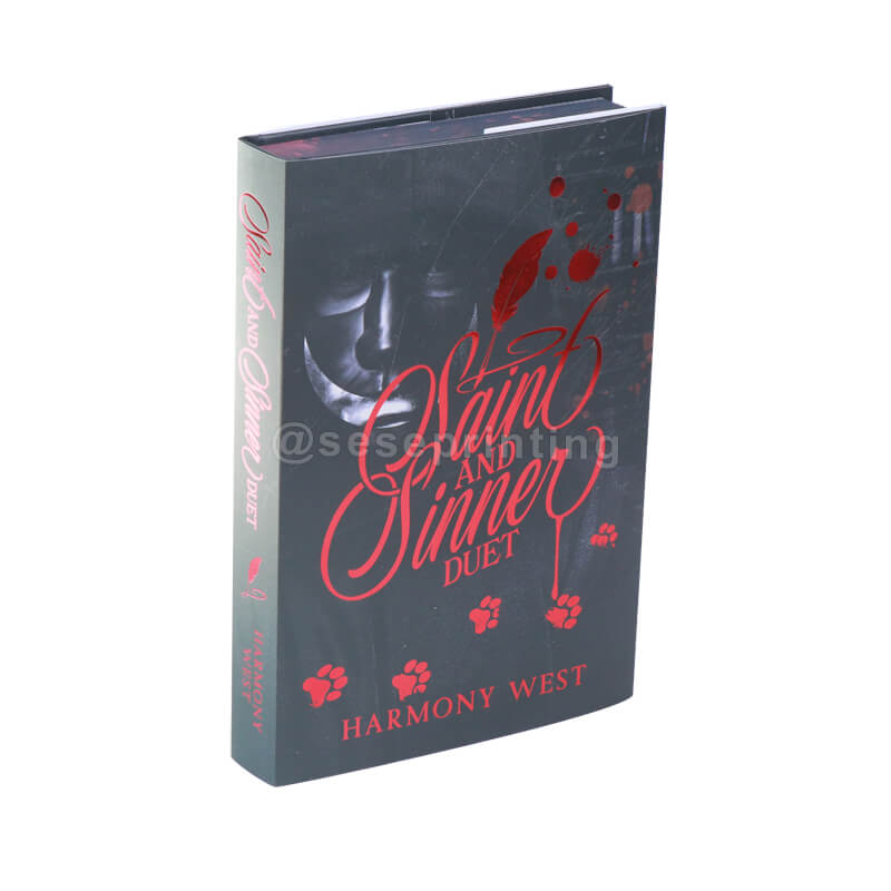 Spot UV Hardcover Books with Dust Jackets, Foiled Endpapers, and Stenciled Edges