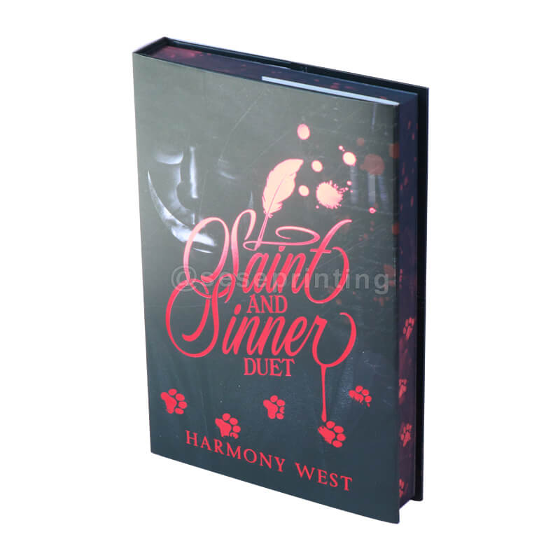 Spot UV Hardcover Books with Dust Jackets, Foiled Endpapers, and Stenciled Edges