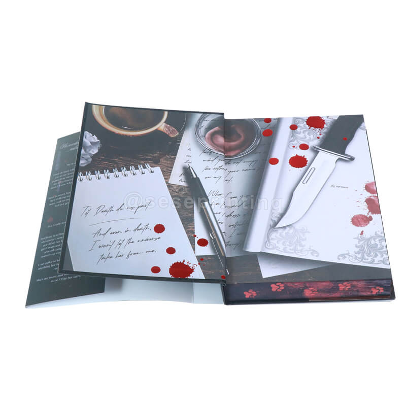 Spot UV Hardcover Books with Dust Jackets, Foiled Endpapers, and Stenciled Edges