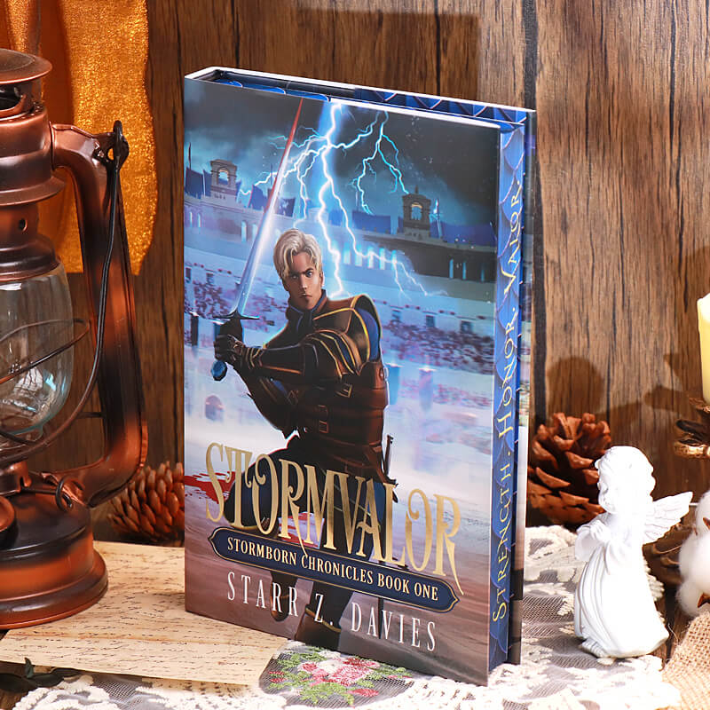 Hardcover Books with Foil on the Dust Jacket, Foiling on the Case, Custom Color End Papers and Printed Edges