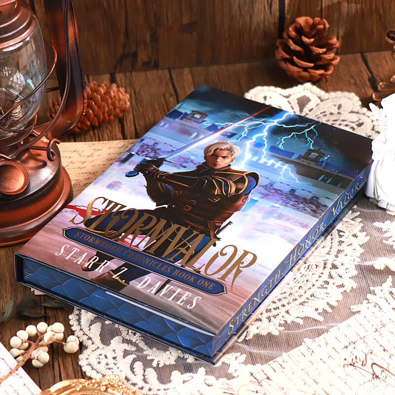 Hardcover Books with Foil on the Dust Jacket, Foiling on the Case, Custom Color End Papers and Printed Edges