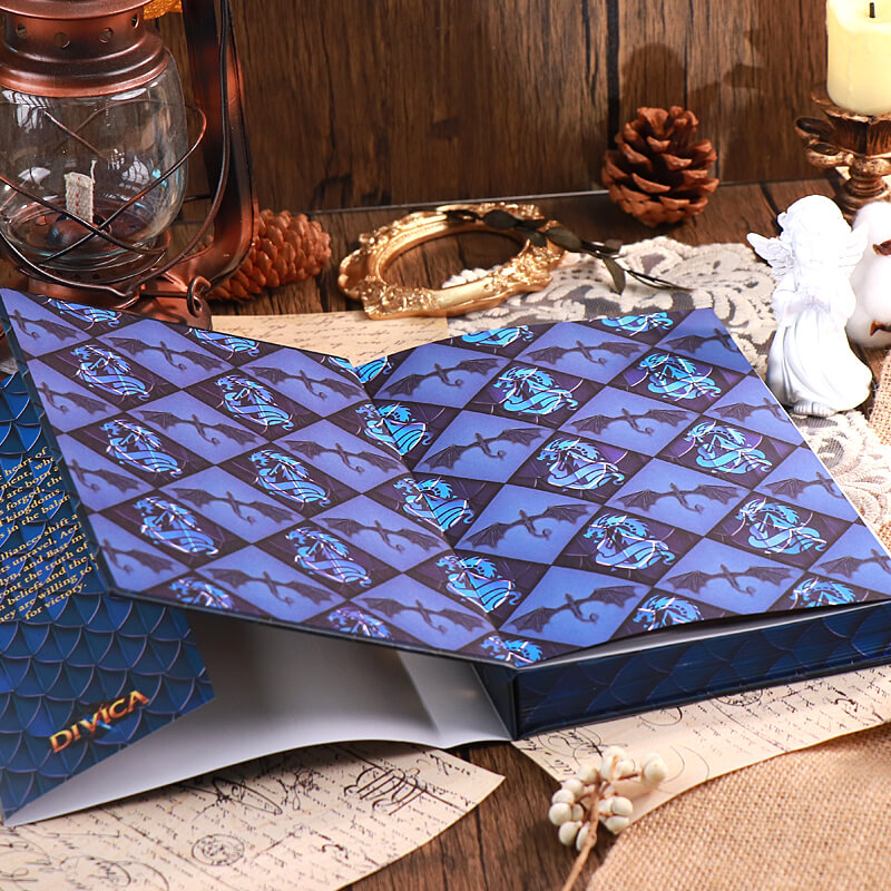 Custom Books Series Printed Hardcover with a Dust Jacket, Custom Endpapers and Stenciled Edges