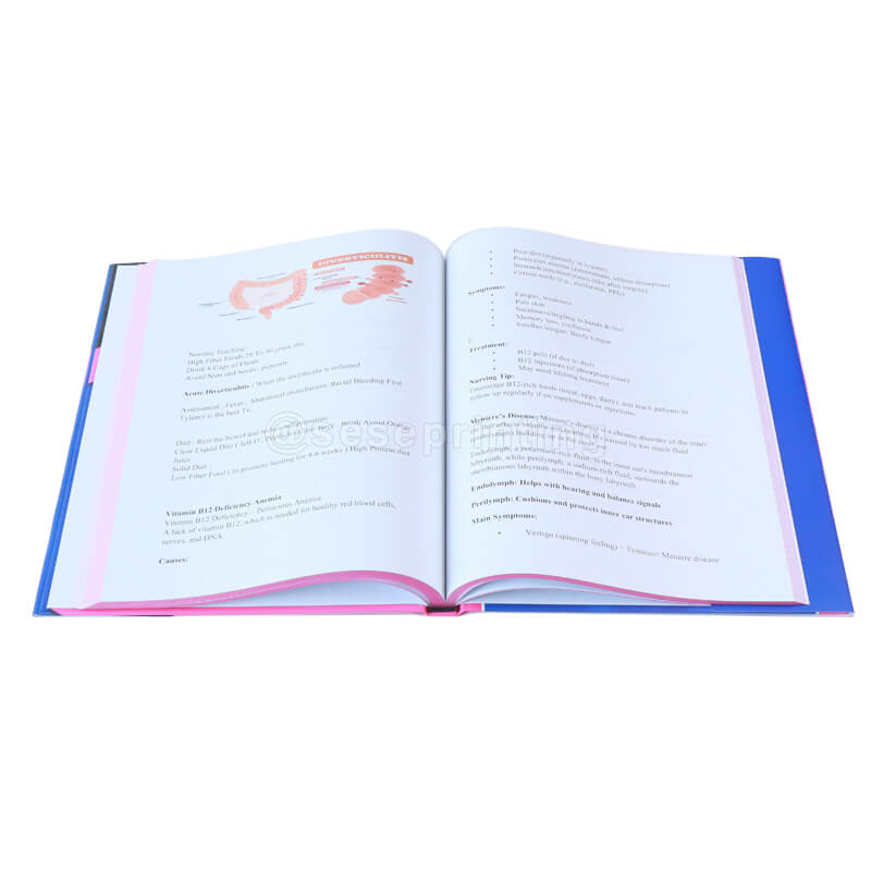 Full Color Printing Matte Hardcover with Dust Jacket and Solid Color Sprayed Edges